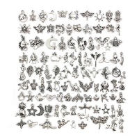 100 Pieces Mini Small Charms Metal Pendant Craft Supplies For Handicraft
