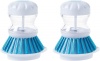 Fitz Dish Scrub with Soap Dispenser for Dishes and Kitchen Sink Cleaning 2 Pack Photo