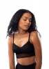 Black A-Frame Crop Bra Non Padded with Lace Photo