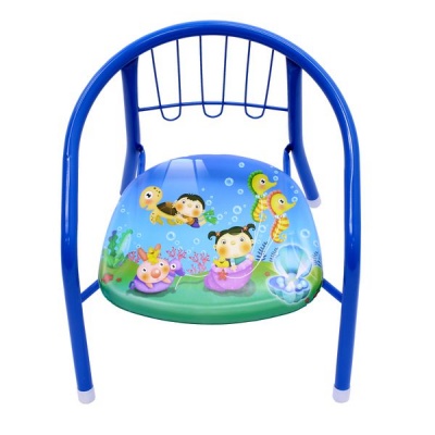 Photo of BetterBuys Kids / Kiddies Cushioned Metal Chair with Squeaky Sound - Blue