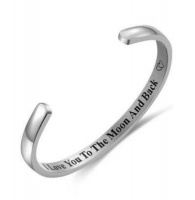 Silver Plated I love you to the Moon and back Bracelet