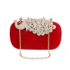 Women Evening Clutch Bag Rhinestone Peacock Wedding Bridal Purse-Red Photo