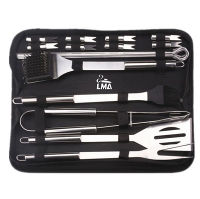 Photo of LMA Stainless Steel 20 Piece Braai Utensil Set in Carry & Basting Brushes