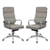 TOCC Classic PU Cushion High Back - Set of 2 Chairs - Grey Photo