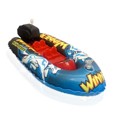 Photo of Toy Boat Inflatable Wind Up High Speed Kids Toy Bath Or Pool Fun