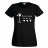 Think Out Loud Ladies "Boeremeisie sal ek bly" Short Sleeve Tshirt Black Photo