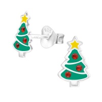 Fine Living Jewellery Earrings Christmas Tree Design