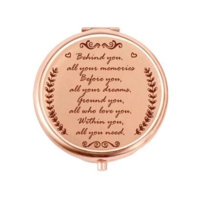 Personalized Pocket Mirror Behind you