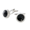 Civetta Spark Chris Cufflink - Swarovski Jet Crystal Photo