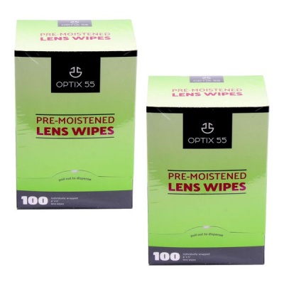 Photo of Pre-Moistened Lens Cleaning Wipes - 100 Cloths-Glasses & Cameras - 2 Pack