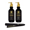 Brazilian Gold Argan Oil Shampoo & Conditioner & THC Titanium Flat Iron Photo