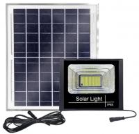 LUXN 100W Led Solar Flood Light Solar Panel Black