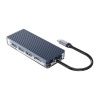 Orico 6 Port 3 X Usb3.0|1 X Hdmi|1 X Rj45|1 X Type-c Transparent Hub – Grey Photo
