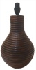 Litex Lamps Ribbed Wooden Table Lamp Photo