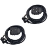 Selectrix 2 Pack: Black 3m Extension Electrical Cord / Lead / Cable: Double Coupler Photo