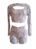 Shameless Persistence SP - 3 Piece Set: Crop Top Scrunch Bum Shorts & Crop Jacket- Bubblegum Photo