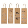 Bulk Pack x 12 Paper Wine Bag With Wording 12x33cm Photo