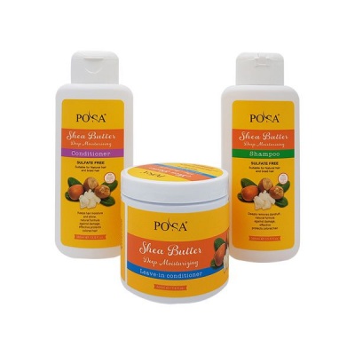 Photo of POSA Shea Butter Deep Moisturising Sulfate-Free Twin Pack 385ml & Leave-in 500ml