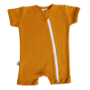 Poogy Bear Basics 100% Cotton Mustard Zip Romper Photo