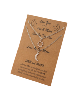 Moon and Sun Couple Charm Necklaces by J Factor