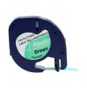 PUTY Compatible Dymo Letra TT2-DLT91204 Black on Green Plastic 12mm Tape Photo