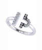 9ct White Gold Libra Star Sign Ring Photo