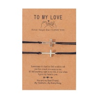 To My Love Cross Bracelet Set for Couples