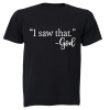 "I Saw That" - GOD - Adults - T-Shirt Photo