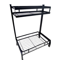 2 Level Multi Storage Rack Black