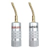 Nakamichi Speaker Connector Flex Braid Gold Plated Pair Henrac Tech Photo