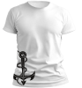 PepperSt Men's White T-Shirt - Black Anchor Photo
