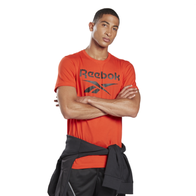 Photo of Reebok - Men's Gs Stacked Tee - Red