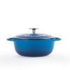Capri Exclusive Homeware 25 Year Warranty Capri 20cm Enamel Coated Blue Cast Iron Casserole Photo