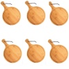 Home Mart 6 x Organic Bamboo Round Pizza Serving Board Pizza Platter Photo