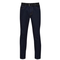 Pierre Cardin Mens Belted Jeans Indigo Blue Parallel Import