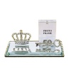 Gents Diamanté Silver Crown with Magnetic Photo Frame And Metal 60th Key Photo