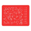 Foldable 26 English Letter & Animal Pattern Silicone Placemat - Red Photo