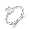 Exquisite Emerald Cut 1.00ct Moissanite Engagement Ring Photo