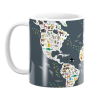 Pappa Joe PepperSt Mug | Cartoon animal world map Black Photo