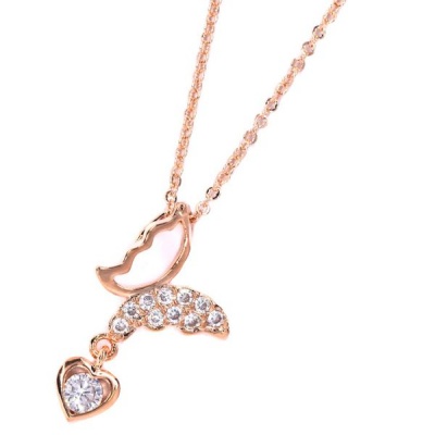 Photo of iDesire Rose Gold Necklace with Butterfly & Heart