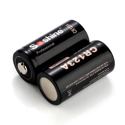 Photo of Soshine 2x cr123a 3.0v primary lithium battery