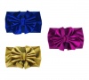 Velvet Bow Headband - Royal Gold & Purple Photo
