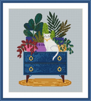 Photo of Cross stitch kit- Home is where the cat is