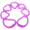 7 Holes Silicone Yoga Strench Resistance Band Rope - Purple Photo