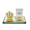 Ladies Diamanté Gold Crown with Magnetic Frame And Metal 60th Key Photo