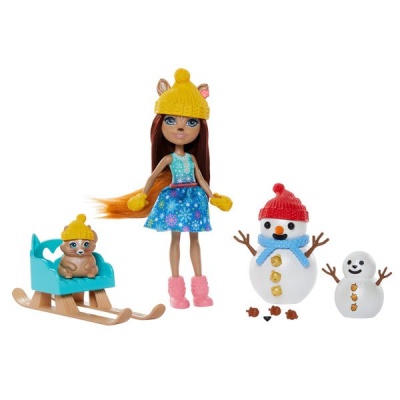 Photo of Enchantimals Snowman Face-Off with Sharlotte Squirrel Doll Walnut