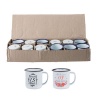 Bulk Pack x 12 Mug Enamel 6cm Decorated