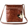 Genuine Leather Small Crossbody Bag with Nguni Keyholder Photo