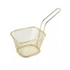 13cm Deep Fryer Wire Mesh Fry Basket Square - Gold Photo
