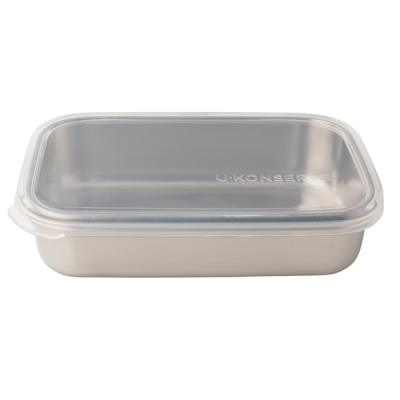 Photo of UKonserve Clear Silicone & Stainless - 700ml Rectangle - Plastic Free